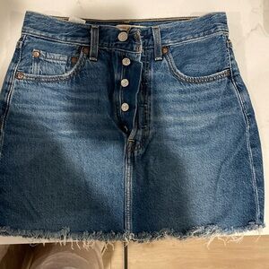 Levi's Blue A-line Mini Skirt Night Out